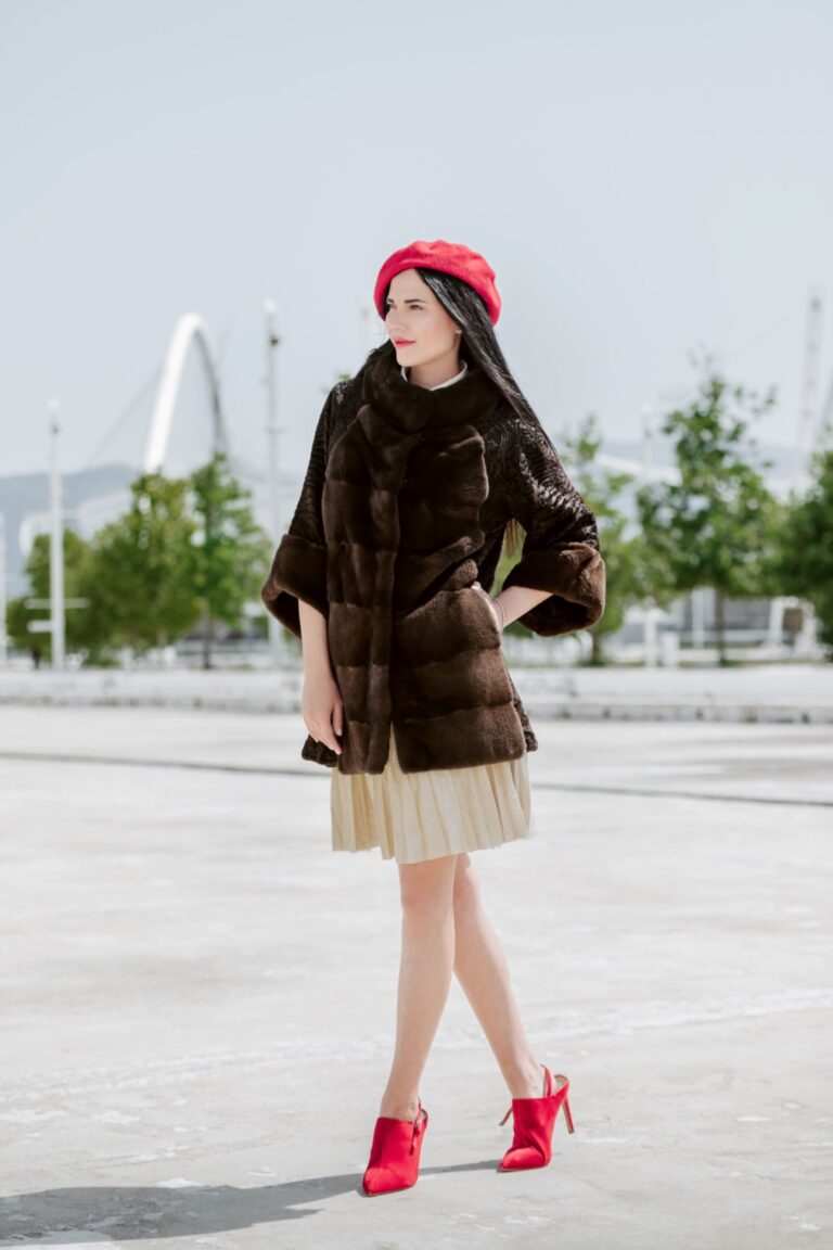 brown mink coat